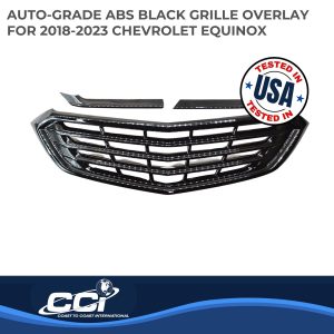 Coast to Coast Grille Insert, Grill Overlay, Bar OEM Look, Painted, Gloss Black, ABS Plastic – IWCGI502BLK