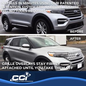 Coast to Coast Grille Insert, Grill Overlay, Honeycomb OEM Look, Chrome Plated, ABS Plastic – IWCGI505