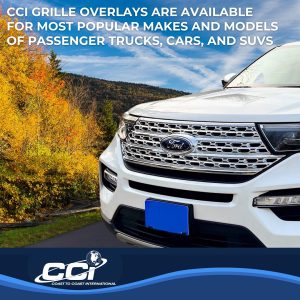 Coast to Coast Grille Insert, Grill Overlay, Honeycomb OEM Look, Chrome Plated, ABS Plastic – IWCGI505