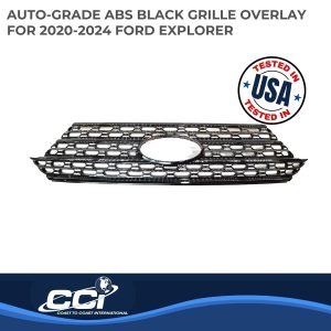 Coast to Coast Grille Insert, Grill Overlay, Honeycomb OEM Look, Painted, Gloss Black, ABS Plastic – IWCGI505BLK