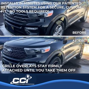 Coast to Coast Grille Insert, Grill Overlay, Honeycomb OEM Look, Painted, Gloss Black, ABS Plastic – IWCGI505BLK