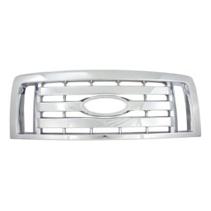 Coast to Coast Grille Insert, Overlay, Bar Style, 1 Piece, With Emblem Cutout, Chrome Plated, ABS Plastic – IWCGI73
