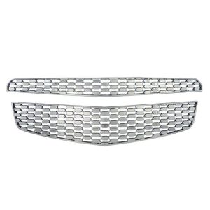 Coast to Coast Grille Insert, Overlay, Honeycomb Style, 2 Piece, Chrome Plated, ABS Plastic – IWCGI82