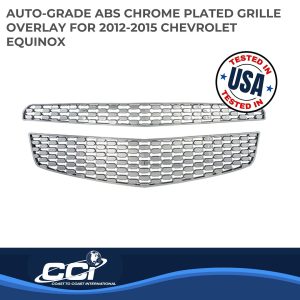 Coast to Coast Grille Insert, Overlay, Honeycomb Style, 2 Piece, Chrome Plated, ABS Plastic – IWCGI82X