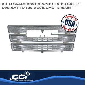 Coast to Coast Grille Insert, Overlay, Oval Mesh Style, 1 Piece, With Emblem Cutout, Chrome Plated, ABS Plastic – IWCGI87