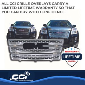 Coast to Coast Grille Insert, Overlay, Oval Mesh Style, 1 Piece, With Emblem Cutout, Chrome Plated, ABS Plastic – IWCGI87