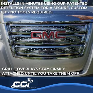 Coast to Coast Grille Insert, Overlay, Oval Mesh Style, 1 Piece, With Emblem Cutout, Chrome Plated, ABS Plastic – IWCGI87