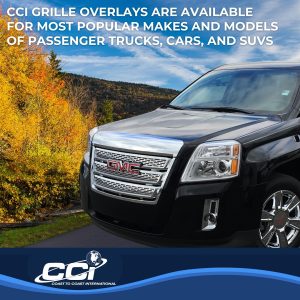 Coast to Coast Grille Insert, Overlay, Oval Mesh Style, 1 Piece, With Emblem Cutout, Chrome Plated, ABS Plastic – IWCGI87