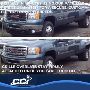 Coast to Coast Grille Insert, Overlay, Honeycomb Style, 1 Piece, With Emblem Cutout, Chrome Plated, ABS Plastic – IWCGI90