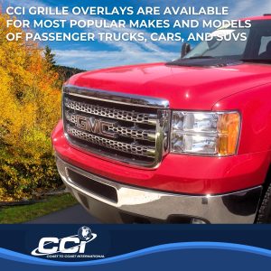 Coast to Coast Grille Insert, Overlay, Honeycomb Style, 1 Piece, With Emblem Cutout, Chrome Plated, ABS Plastic – IWCGI90