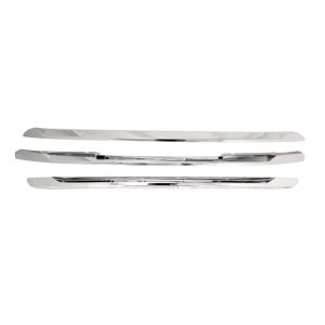 Coast to Coast Grille Insert, Overlay, Horizontal Bar/ Mesh Style, 1 Piece, With Emblem Cutout, Chrome Plated, ABS Plastic – IWCGI91