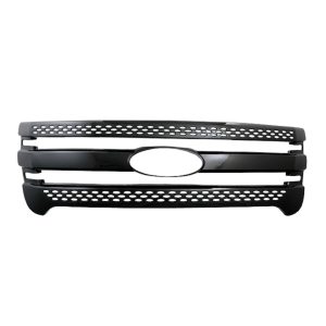 Coast to Coast Grille Insert, Overlay, Horizontal Bar/ Mesh Style, 1 Piece, With Emblem Cutout, Black, ABS Plastic – IWCGI91BLK