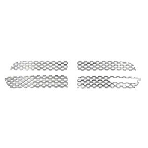 Coast to Coast Grille Insert, Overlay, Honeycomb Style, 4 Piece, With Emblem Cutout, Chrome Plated, ABS Plastic – IWCGI94