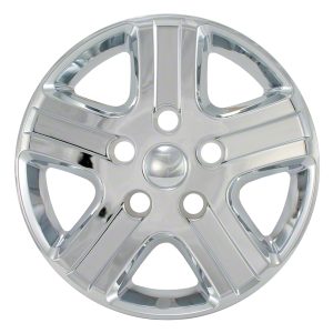 Coast to Coast Wheel Skin, Impostor ®, 17 Inch, 5 Flat Spokes, Snap-On, Plated, Chrome, ABS Plastic, Set of 4 – IWCIMP320X