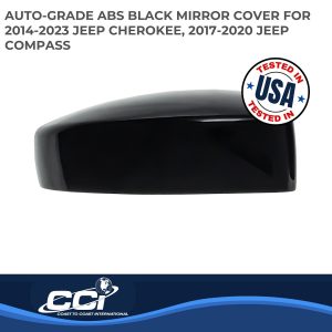 Coast to Coast Exterior Mirror Cover, Full Cover, Gloss Black, ABS Plastic, Set of 2, With Turn Signal Cutout – MC6240B