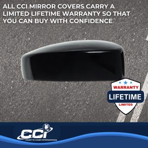 Coast to Coast Exterior Mirror Cover, Full Cover, Gloss Black, ABS Plastic, Set of 2, With Turn Signal Cutout – MC6240B