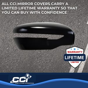 Coast to Coast Exterior Mirror Cover, Full Cover, Gloss Black, ABS Plastic, Set of 2 – MC6293B