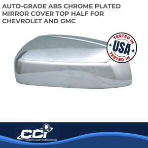 Coast to Coast Exterior Mirror Cover, Top Half, Replacement, Chrome Plated, ABS Plastic, Set of 2 – CCIMC67314R