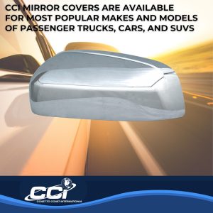 Coast to Coast Exterior Mirror Cover, Top Half, Replacement, Chrome Plated, ABS Plastic, Set of 2 – CCIMC67314R