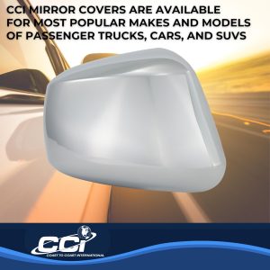 Coast to Coast Exterior Mirror Cover, Full Cover, Chrome Plated, ABS Plastic, Set of 2 – CCIMC67321