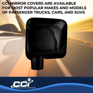 Coast to Coast Exterior Mirror Cover, Full Cover, Black, ABS Plastic, Set of 2 – CCIMC67401BK