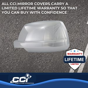 Coast to Coast Exterior Mirror Cover, Full Cover, Chrome Plated, ABS Plastic, Set of 2 – CCIMC67406