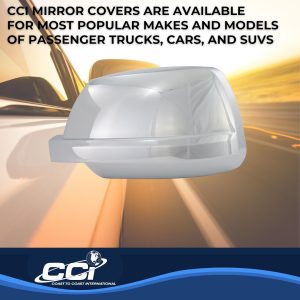 Coast to Coast Exterior Mirror Cover, Full Cover, Chrome Plated, ABS Plastic, Set of 2 – CCIMC67406