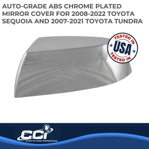 Coast to Coast Exterior Mirror Cover, Top Cover, Chrome Plated, ABS Plastic, Replacement, Set of 2 – CCIMC67406R