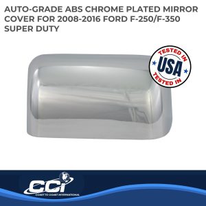 Coast to Coast Exterior Mirror Cover, Top Half Cover, Chrome Plated, ABS Plastic, Set of 2 – CCIMC67409A
