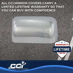 Coast to Coast Exterior Mirror Cover, Top Half Cover, Chrome Plated, ABS Plastic, Set of 2 – CCIMC67409A