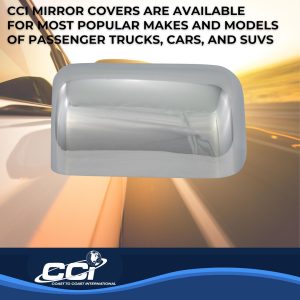 Coast to Coast Exterior Mirror Cover, Top Half Cover, Chrome Plated, ABS Plastic, Set of 2 – CCIMC67409A