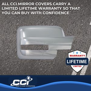 Coast to Coast Exterior Mirror Cover, Full Cover, Chrome Plated, ABS Plastic, Set of 2 – CCIMC67421