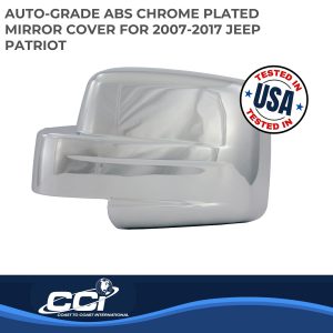 Coast to Coast Exterior Mirror Cover, Full Cover, Chrome Plated, ABS Plastic, Set of 2 – CCIMC67424