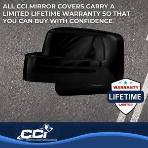 Coast to Coast Exterior Mirror Cover, Full Cover, Black, ABS Plastic, Set of 2 – CCIMC67424BK