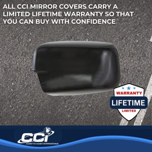 Coast to Coast Exterior Mirror Cover, Full Cover, Black, ABS Plastic, Set of 2 – CCIMC67443BLK