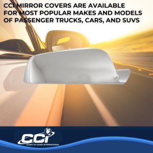 Coast to Coast Exterior Mirror Cover, Top Half Replacement, Chrome Plated, ABS Plastic, Set of 2 – CCIMC67467R