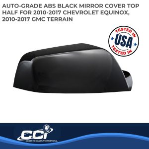 Coast to Coast Exterior Mirror Cover, Top Half Replacement, Black, ABS Plastic, Set of 2 – CCIMC67467RBK