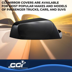 Coast to Coast Exterior Mirror Cover, Top Half Replacement, Black, ABS Plastic, Set of 2 – CCIMC67467RBK