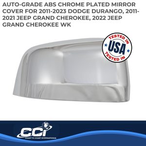 Coast to Coast Exterior Mirror Cover, Full Cover, Chrome Plated, ABS Plastic, Set of 2 – CCIMC67477