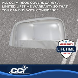 Coast to Coast Exterior Mirror Cover, Full Cover, Chrome Plated, ABS Plastic, Set of 2 – CCIMC67477