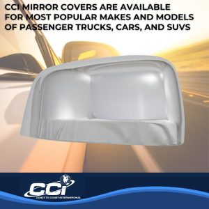 Coast to Coast Exterior Mirror Cover, Full Cover, Chrome Plated, ABS Plastic, Set of 2 – CCIMC67477