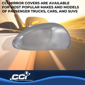 Coast to Coast Exterior Mirror Cover, Full Cover, Chrome Plated, ABS Plastic, Set of 2 – CCIMC67479