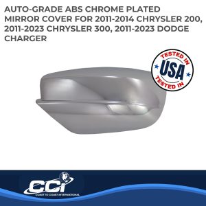 Coast to Coast Exterior Mirror Cover, Full Cover, Chrome Plated, ABS Plastic, Set of 2 – CCIMC67481