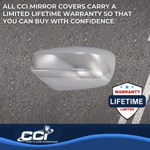 Coast to Coast Exterior Mirror Cover, Full Cover, Chrome Plated, ABS Plastic, Set of 2 – CCIMC67481