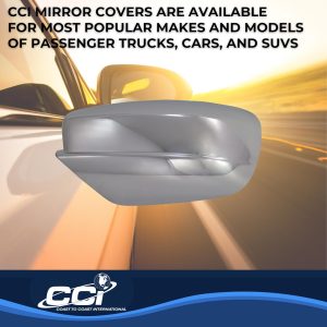 Coast to Coast Exterior Mirror Cover, Full Cover, Chrome Plated, ABS Plastic, Set of 2 – CCIMC67481