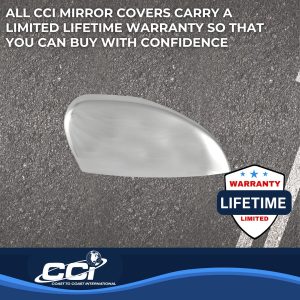 Coast to Coast Exterior Mirror Cover, Top Half Cover, Chrome Plated, ABS Plastic, Set of 2 – CCIMC67491