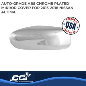 Coast to Coast Exterior Mirror Cover, Full Cover, Chrome Plated, ABS Plastic, Set of 2 – CCIMC67493