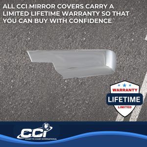 Coast to Coast Exterior Mirror Cover, Bottom Half Cover, Chrome Plated, ABS Plastic, Set of 2 – CCIMC67495B