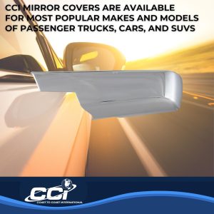 Coast to Coast Exterior Mirror Cover, Bottom Half Cover, Chrome Plated, ABS Plastic, Set of 2 – CCIMC67495B