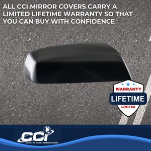 Coast to Coast Exterior Mirror Cover, Top Half Cover, Gloss Black, ABS Plastic, Set of 2 – CCIMC67495BLK